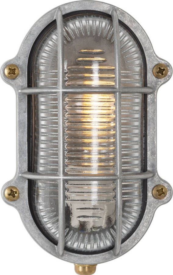 KS Verlichting Scheepslamp Nautic III Ruw aluminium geschikt als plafondlamp en wandlamp stoere maritieme buitenlamp
