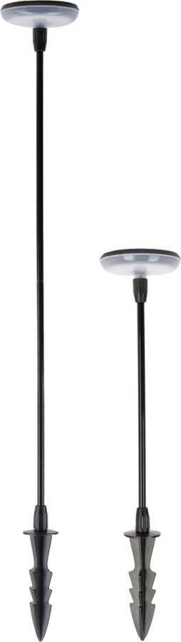 KS Verlichting Set 6 stuks Sunflower Solar LED Tuinlamp Zwart Op Zonne energie