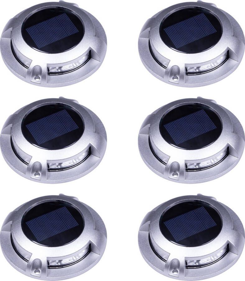 KS Verlichting Solar Decklight grondspots Set van 6 stuks grondspots voor buiten buitenverlichting met sensor buitenverlichting zonne energie grondspots solar voor buiten
