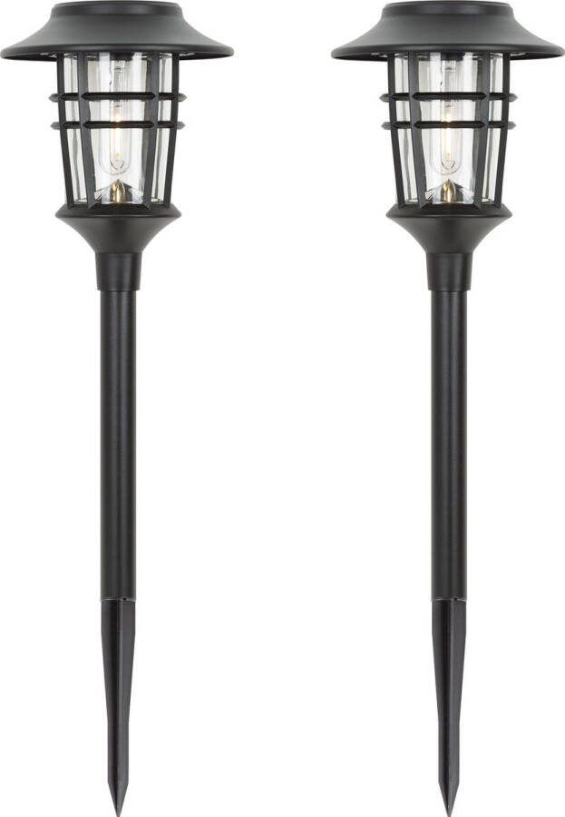 KS Verlichting Solar LED Del Sol fakkel prikspot op zonne-energie 2-pack tuinverlichting op zonne energie