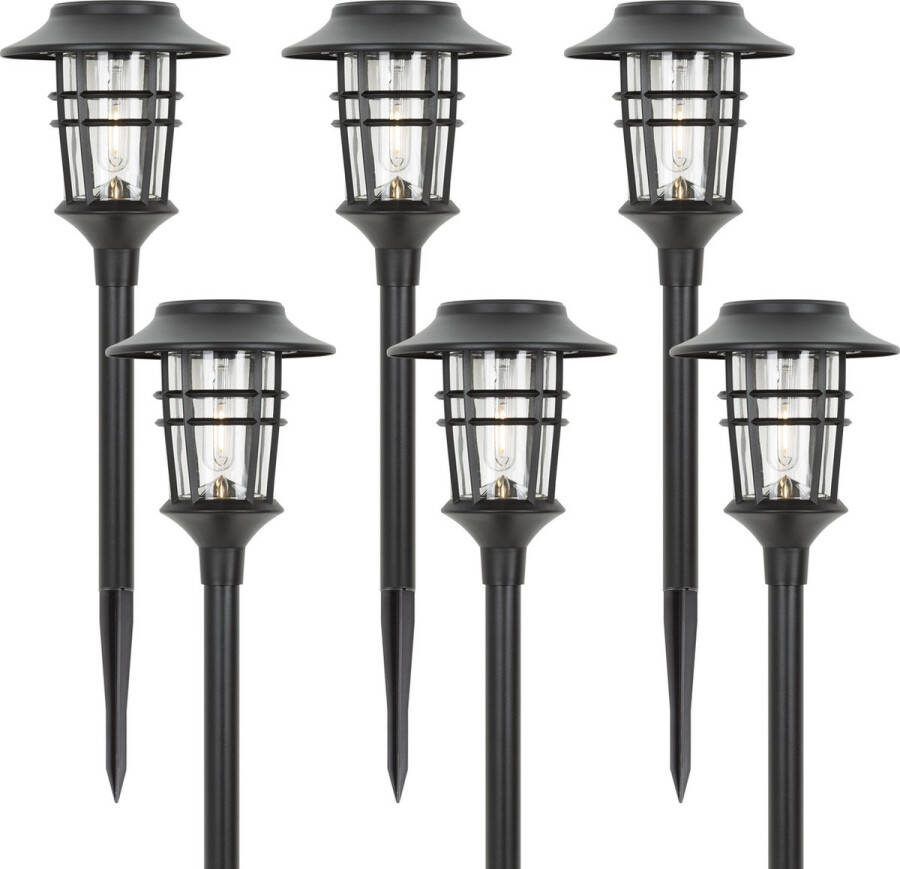 KS Verlichting Solar LED Del Sol fakkel prikspot op zonne-energie 6-pack