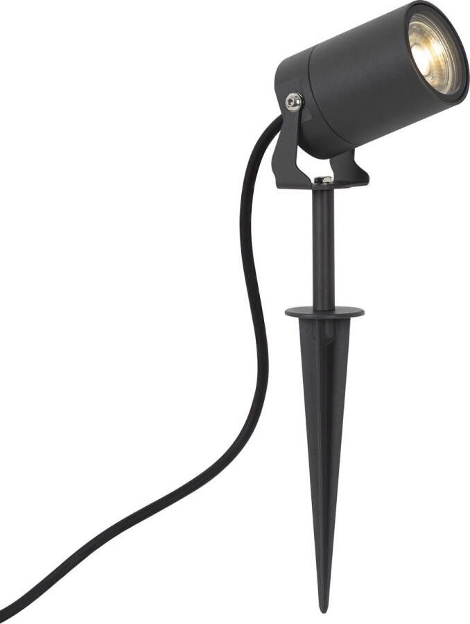 KS Verlichting 1 stuk LED's Stark Tuinspot met stekker voor buiten Draaibaar GU10 Priklamp (excl.) Zwart