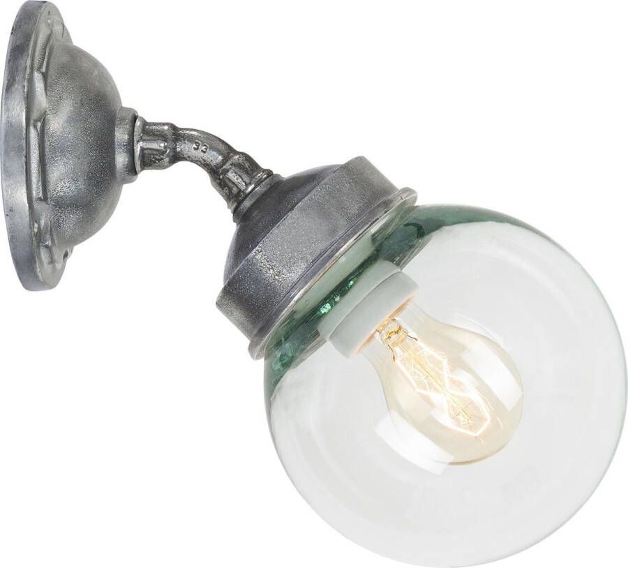 KS Verlichting Wandlamp aluminium Forty-Five E27 Buitenlamp muurlamp met glas