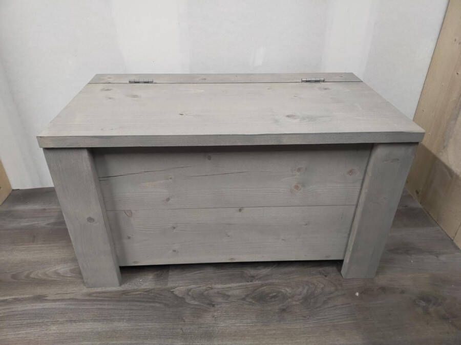 KSM-Steigerhout Speelgoedkist ''Middel'' van Grey Wash steigerhout 46x80x44cm