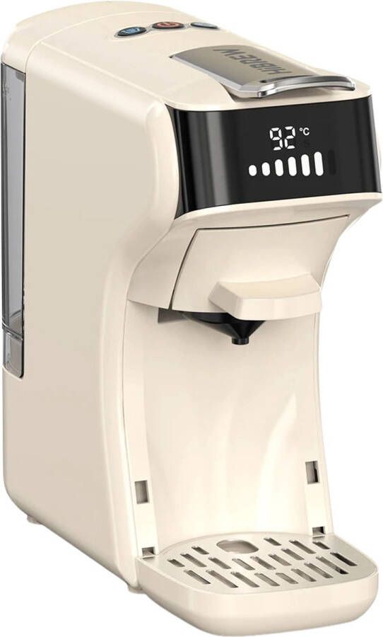 KTN Koffiezetapparaat Koffiemachine Espresso Warm en Koud 6 in 1 Nespresso Capsules Dolce Gusto Capsules Gemalen Koffie ESE Koffiepads Herbruikbare Cups Thee Wit