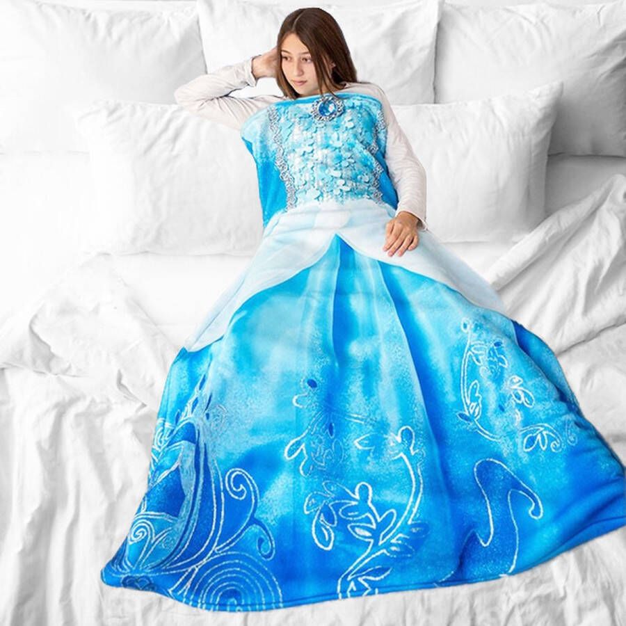 Kuaki Mermaids Dubbelzijdige fleecedeken slaapzak Disney Prinses Assepoester voor kinderen super zacht heerlijk warm