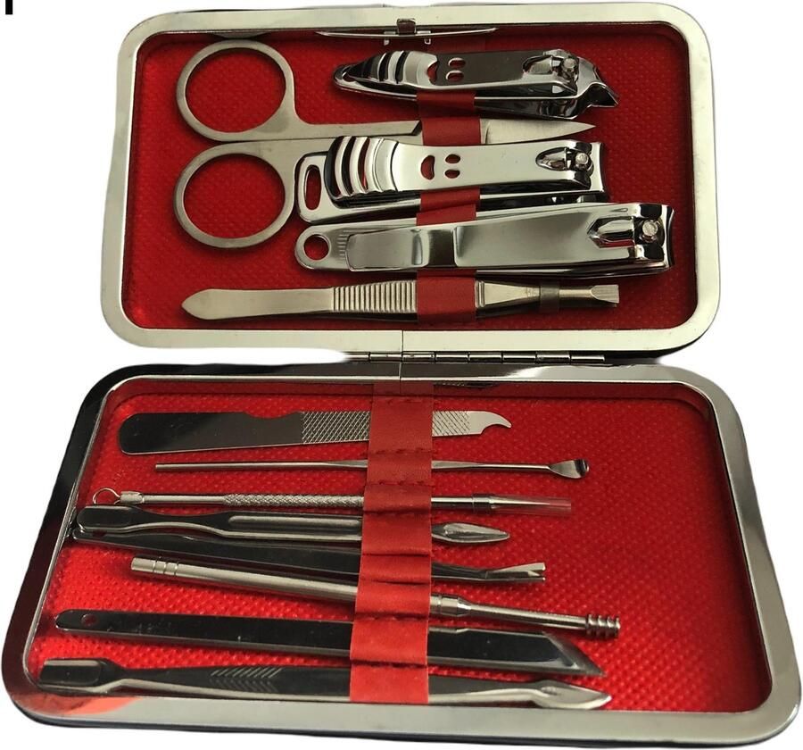 Kuch Professionele Manicure set & Pedicure set Inclusief Luxe Opbergetui 13 DELIG Manicureset Pedicureset Nagelschaar Nagelschaartje Voor Het Hele Gezin