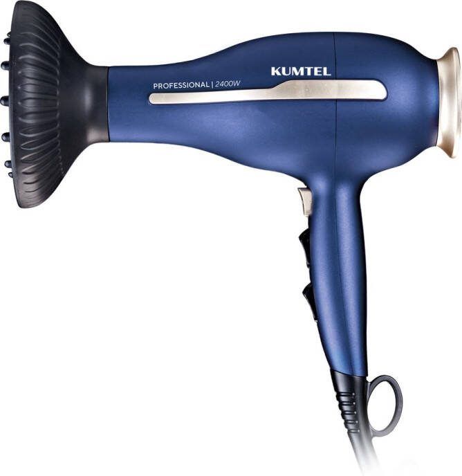 Kumtel HHD-03 Ionische Föhn 2400 Watt Haardroger met diffuser Blauw