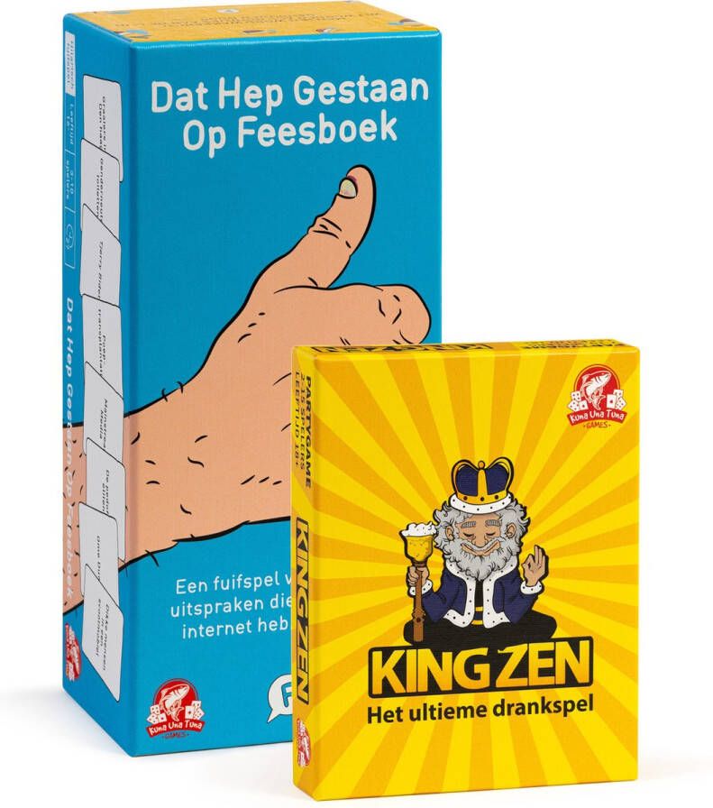 Kuna Una Tuna Games COMBIKLAPPER | DAT HEP GESTAAN OP FEESBOEK + KING ZEN | Partypack | Drankspel