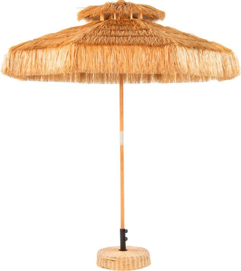 Merkloos Sans marque Raffia Rieten Parasol Strand Parasol Ø220 cm.