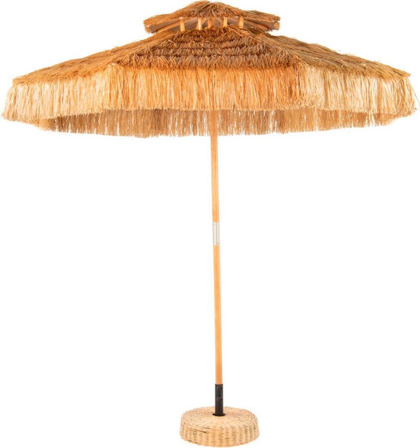 Merkloos Sans marque Rieten Raffia Parasol Exotische Parasol Kunst Riet ø 270 cm.
