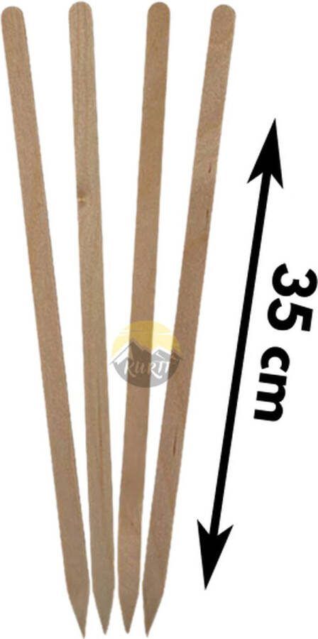 Kurtt 35 cm Kebab spiesjes Sjasliekstokjes stokjes Barbecue Feest snack tapas picknick tapasschaal Prikkers Spiesjes Bamboo Milieuvriendelijk BIO Sate stokjes Sate prikkers set van 25 stuks