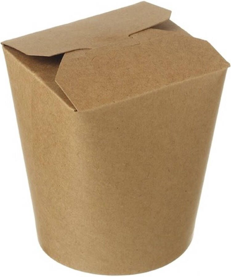 Kurtt Asia foodbox Noodle Box Asian Food Wok to go beker Bruin lunchbox maaltijdbox maaltijd take away 100 stuks 26oz 750ml