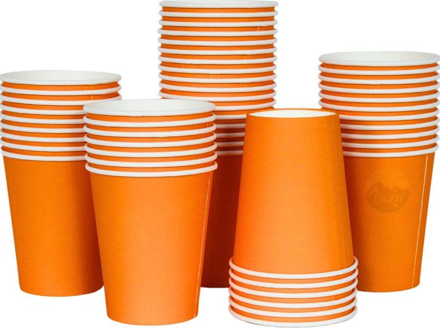 Kurtt Drinkbeker 50 stuks 200ml 8oz Ideaal voor Multifunctioneel gebruik Koffiebeker Party bekers Wegwerp bekers Kartonnen bekers Papieren bekers Drinkbeker kinderen verjaardag barbecue feestjes