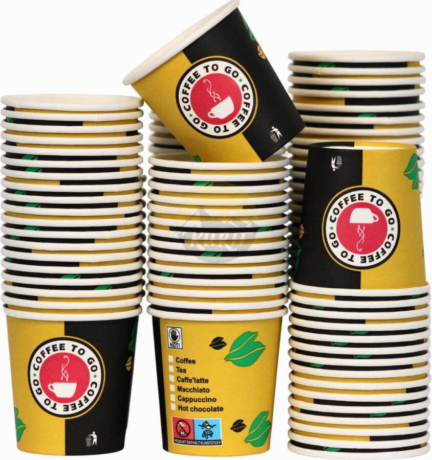 Kurtt Espressobekers Koffiebekers to go Koffiebeker karton 4oz 120ml 1000stuks