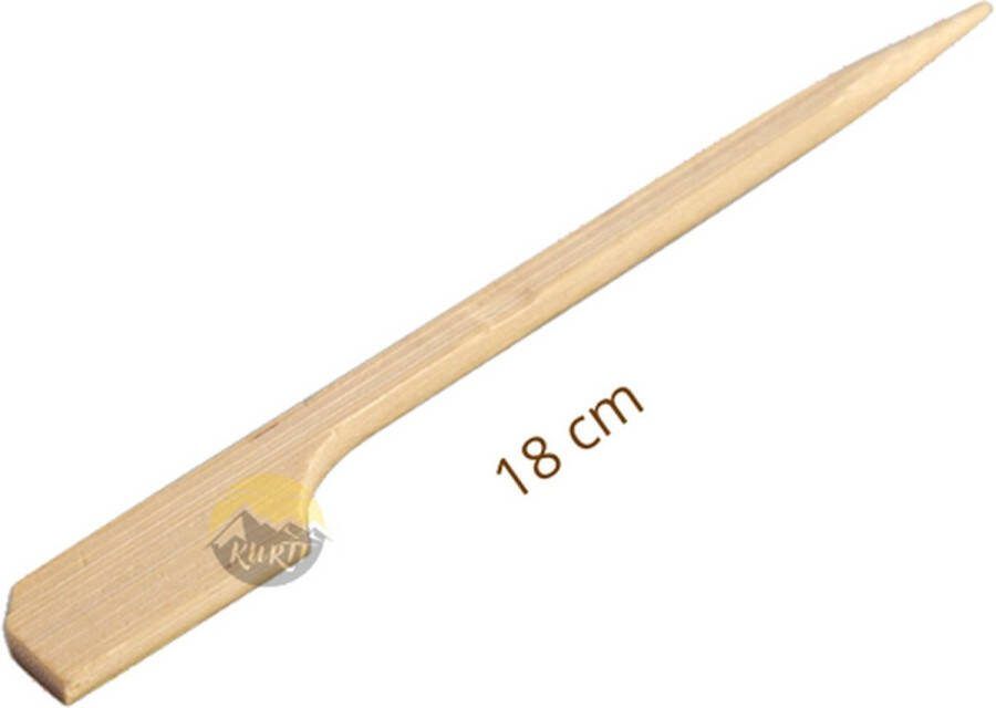 Kurtt Hamburger Prikkers 18 cm cocktailprikker Barbecue Feest snack tapas picknick tapasschaal Prikkers Spiesjes Bamboo Milieuvriendelijk BIO Sate stokjes Sateprikkers Hamburger Hamburgerprikkers set van 100 stuks