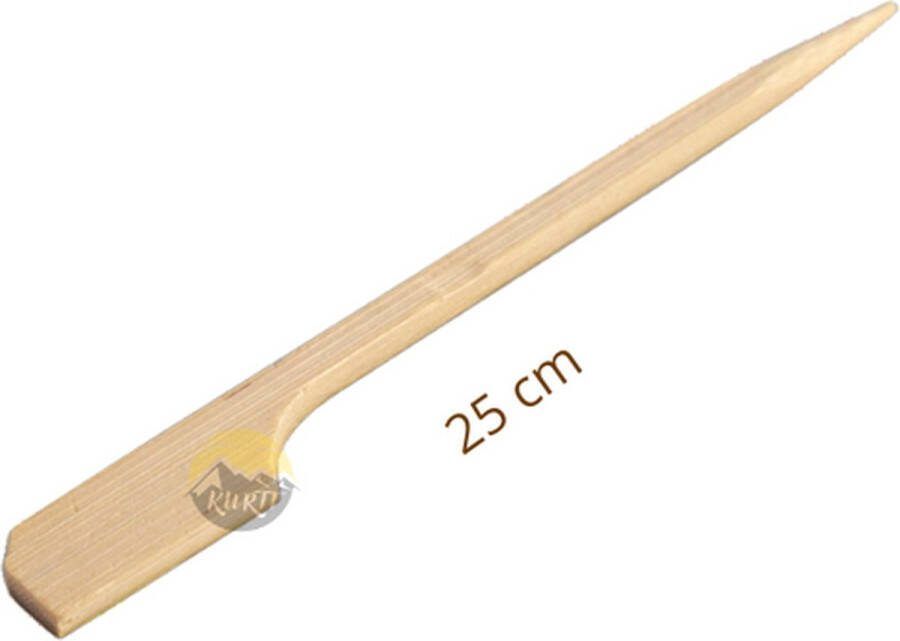 Kurtt Hamburger Prikkers 25 cm cocktailprikker Barbecue Feest snack tapas picknick tapasschaal -Prikkers Spiesjes Bamboo Milieuvriendelijk BIO Sate stokjes Sateprikkers Hamburger Hamburgerprikkers set van 100 stuks
