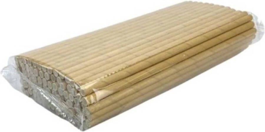 Kurtt Kartonnen Drinkrietjes Bruin 8 mm 240 mm Straws papieren Rietjes 300 stuks Milkshake 100% Composteerbaar Papieren rietjes Wegwerp Feest Cocktail Barbecue to go kraftpapier