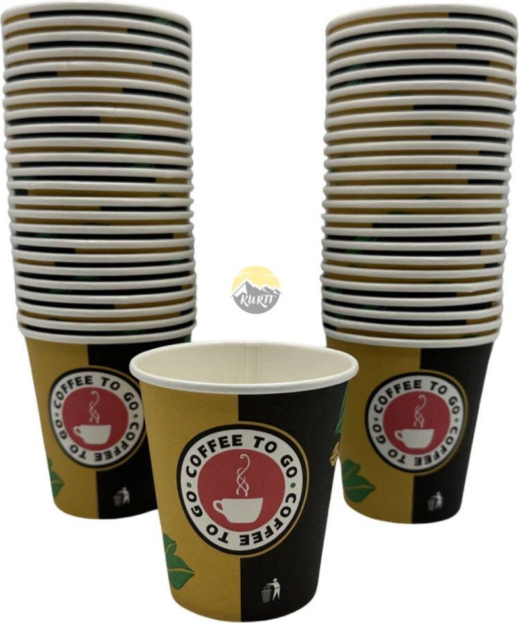 Kurtt Koffiebekers to go Koffiebeker karton Drinkbekers 7oz 180ml 500 stuks