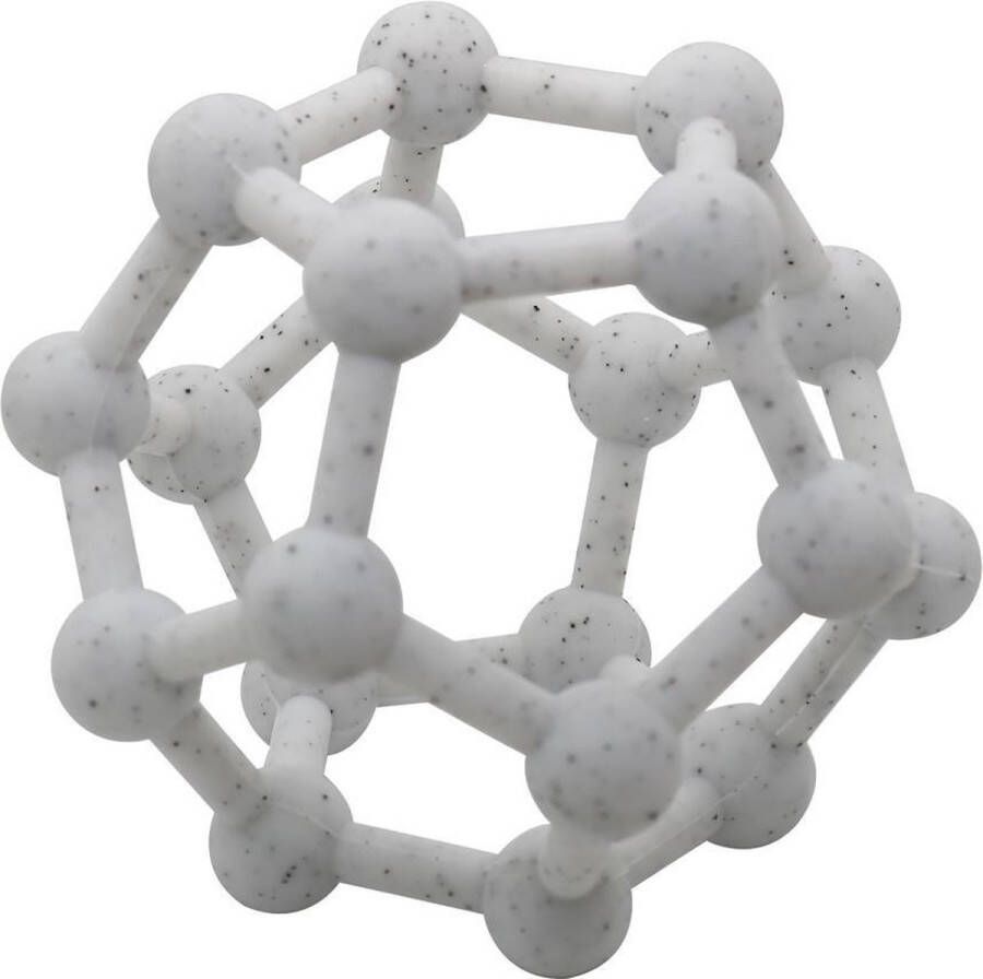 Kushies Bijtspeelgoed Siliconen bijtring Moleculen bal bijtring Grijs