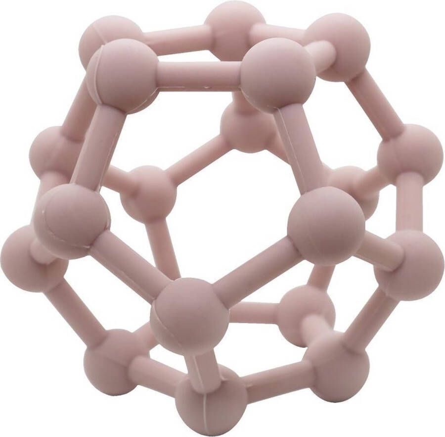 Kushies Bijtspeelgoed Siliconen bijtring Moleculen bal bijtring Roze