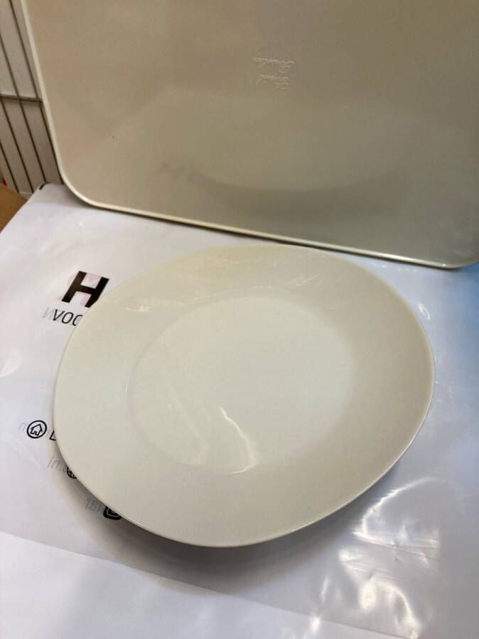 Kutahya Porselein Homestar Decoratie Porselein Diner Borden Creme Platte Eetborden Set van 12
