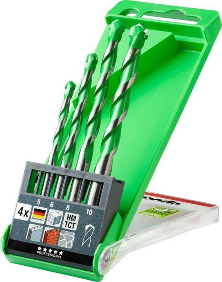 KWB 052800 40CR-staal Graniet boren 4-delig 5 mm 6 mm 8 mm 10 mm Cilinderschacht 1 set(s)