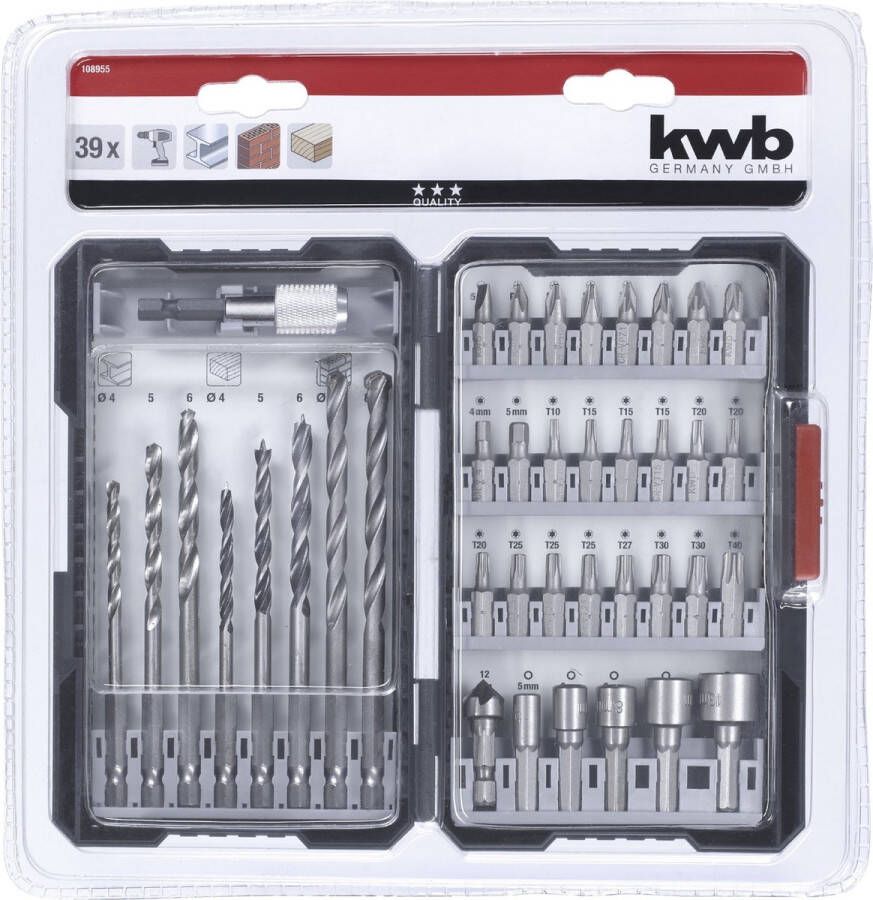 KWB 108955 Boor en bit assortiment 39-delig