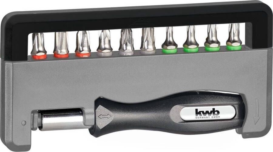 Kwb 12-delige Schroevendraaier Bit-box Industrial Steel