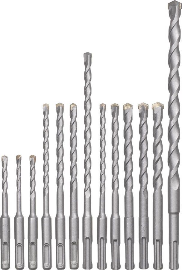 KWB 240280 40CR-staal Hamerboorset 12-delig 5 mm 6 mm 8 mm 10 mm 12 mm 14 mm SDS-Plus 1 stuk(s)