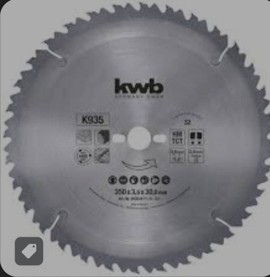 KWB 593544 Cirkelzaagblad 350 x 30 mm 1 stuk