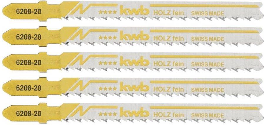 KWB 620825 Decoupeerzaagbladen houtbewerking DOWN CUT HCS 5x fijn 5 stuk(s)