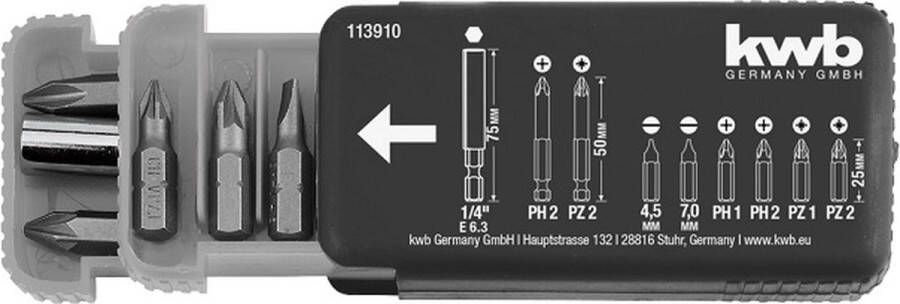 Kwb Bitdispenser (9-delig)