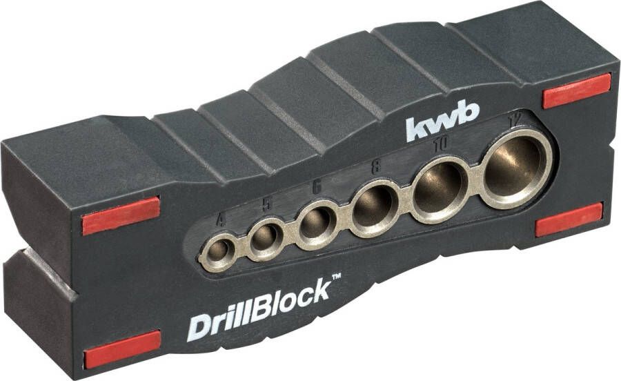 KWB boorhulp boormal Ø 44899 mm DrillBlock voor haaks recht en nauwkeurig boren op vlakken ronde materialen en randen inclusief grippunten