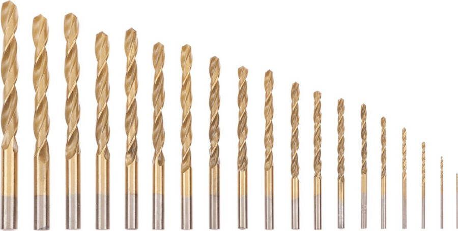 KWB borenset 19 delig Ø 1.0 t m 10.0 mm HSS-G TIN 421830