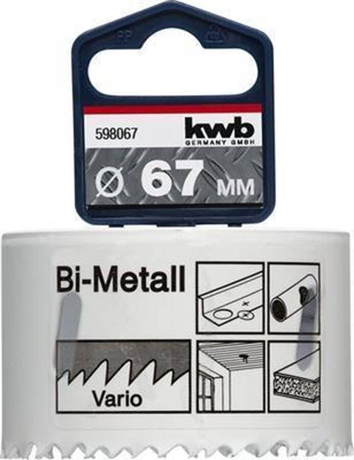 KWB Gatenzaag HSS Bi-metaal 598-067 Ø 67 mm 2 stuks
