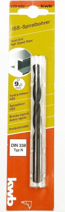 KWB HSS DIN 338 Typ N Spiraalboor 9 mm (209690)