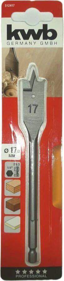 KWB Speedboor Lepelboor met voorsnij punten 17mm Profi