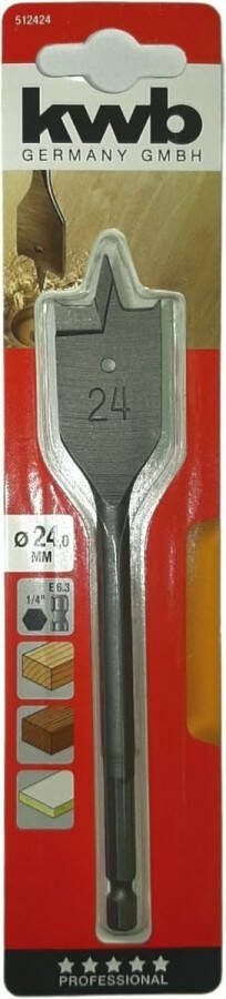 KWB Speedboor Lepelboor met voorsnij punten 24mm Profi