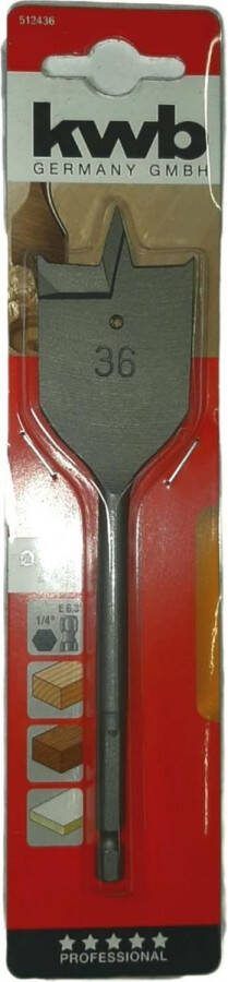 KWB Speedboor Lepelboor met voorsnij punten 34mm Profi