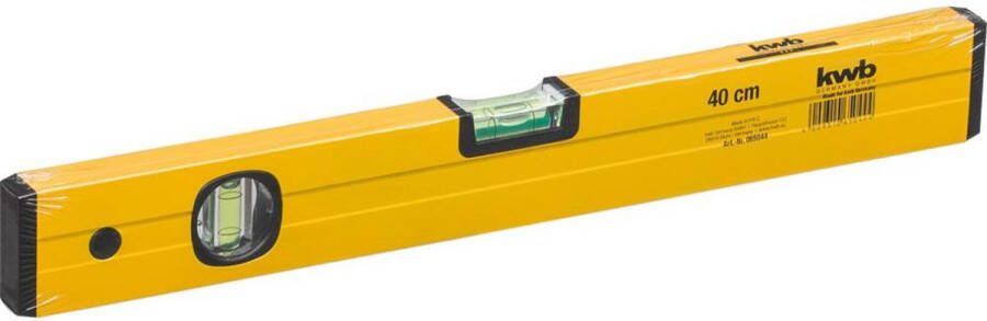 KWB waterpas aluminium 40 cm nauwkeurigheid 0 5 mm m zeer nauwkeurig geslepen elk 1 horizontale en verticale bel