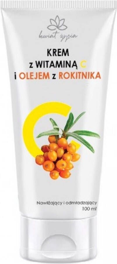 Kwiat Życia Gezichtscrème met vitamine C en duindoornolie 100ml