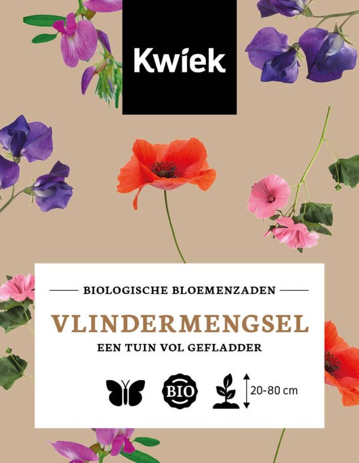 Kwiek Biologische Vlindermengsel zaden Uitdeelzakjes (25 stuks)