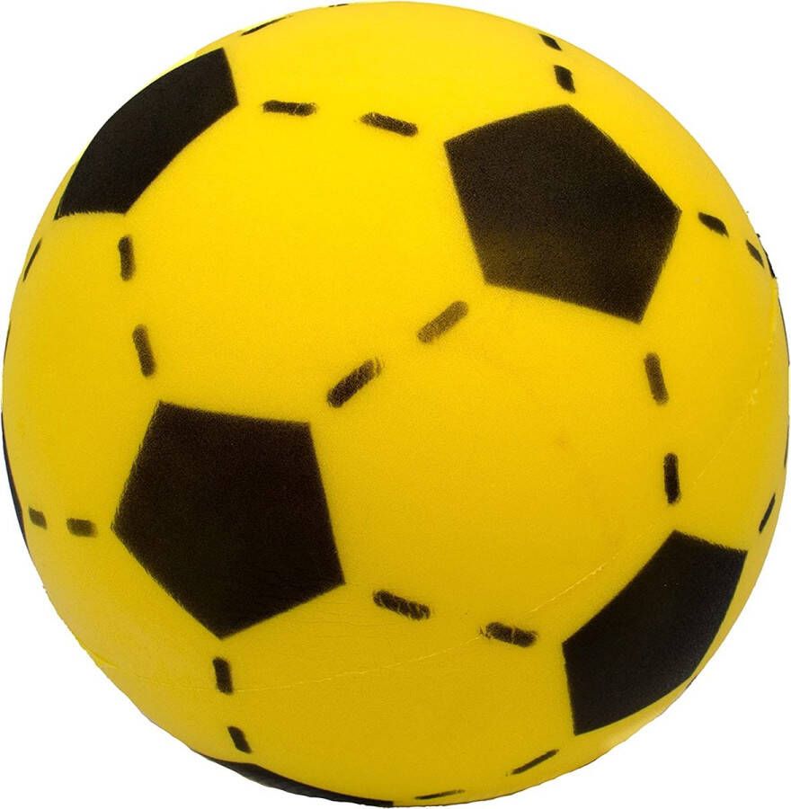 Kyto Voetbal Zacht foam 20cm geel schuimrubber