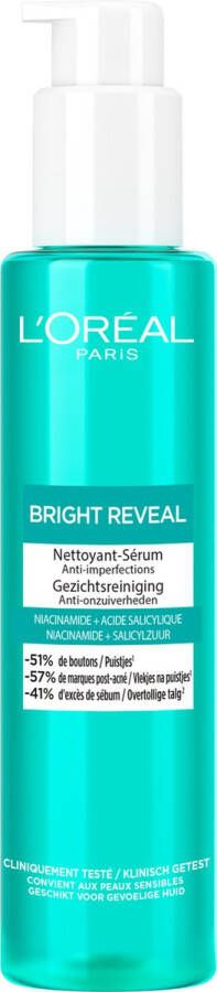 L Oréal Paris L'Oréal Paris Bright Reveal Schuimende Reinigingscrème met Niacinamide Gezichtsreiniger tegen pigmentvlekken 150ml