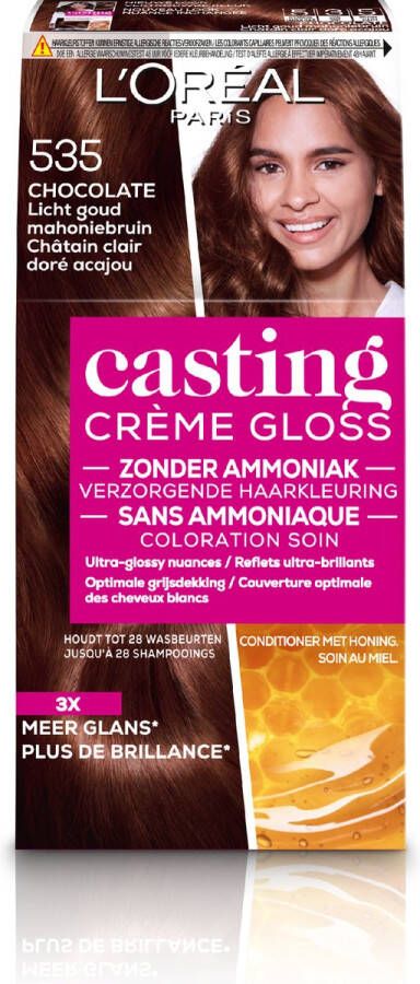 L Oréal Paris L'Oréal Paris Casting Crème Gloss Haarverf 535 Licht Goud Mahoniebruin