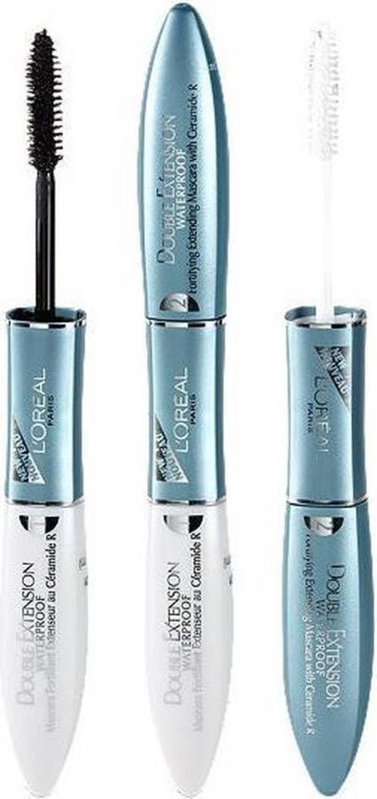 L Oréal Paris L'Oréal Paris Double Extension Waterproof Mascara Zwart- Voordeelverpakking 3 Stuks