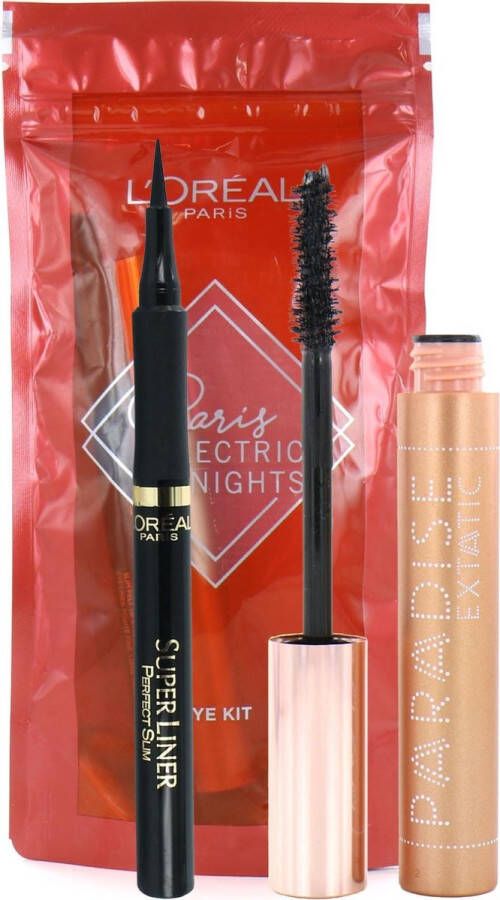 L Oréal Paris L'Oréal Paris Electric Nights Eye kit met Paradise Extatic Mascara en Superliner Perfect Slim Eyeliner