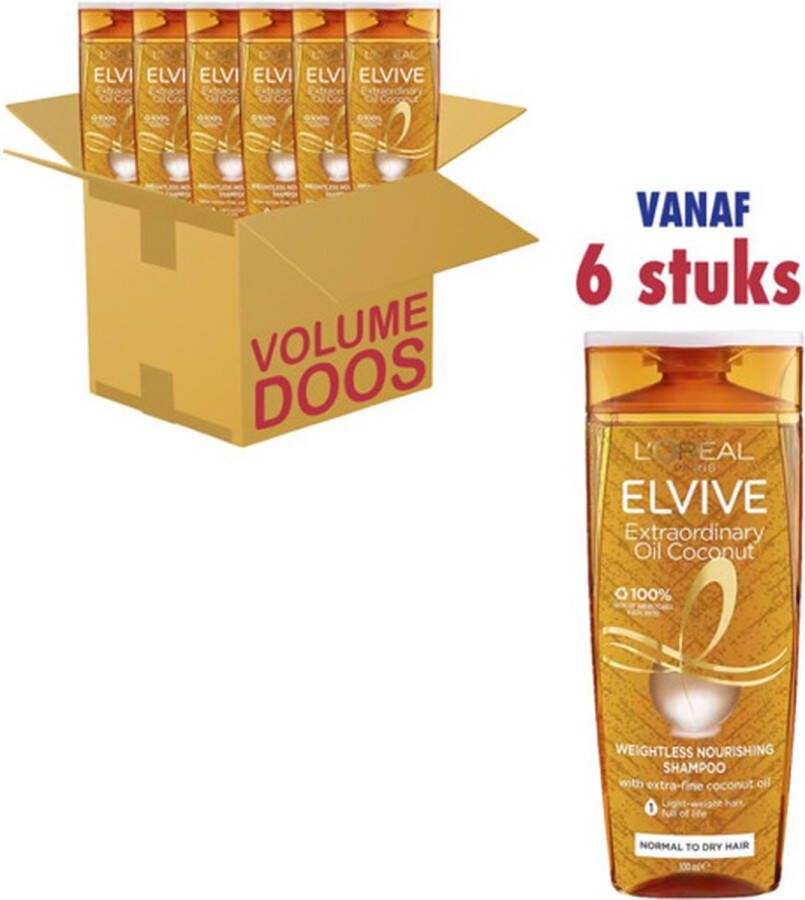 L Oréal Paris L'Oréal Paris Elseve Shampoo Extrardinary Oil Coco (6 x 300ml)