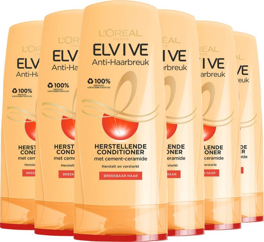 L'Oréal Paris Elvive Anti-Haarbreuk conditioner- 6 x 250 ml voordeelverpakking